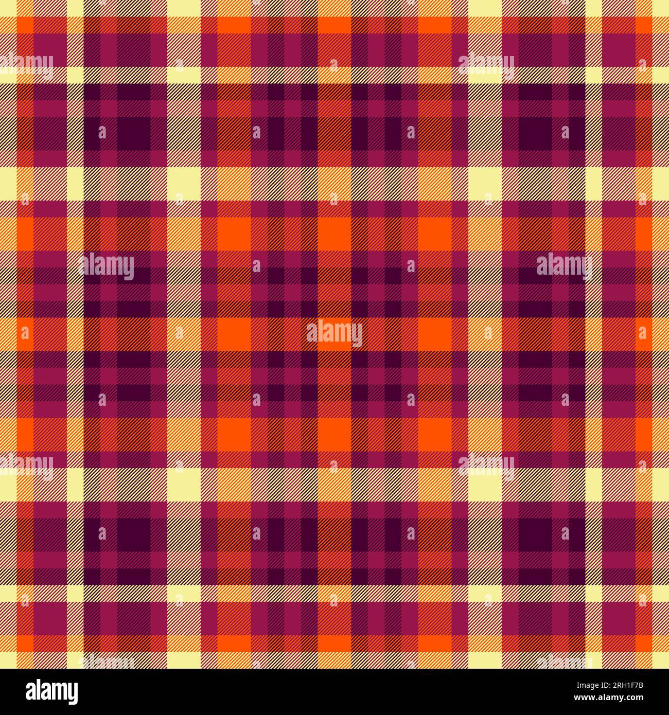 Tessuto motivo a quadri con sfondo a quadri vettoriale senza cuciture nei colori rosa e scuro. Illustrazione Vettoriale