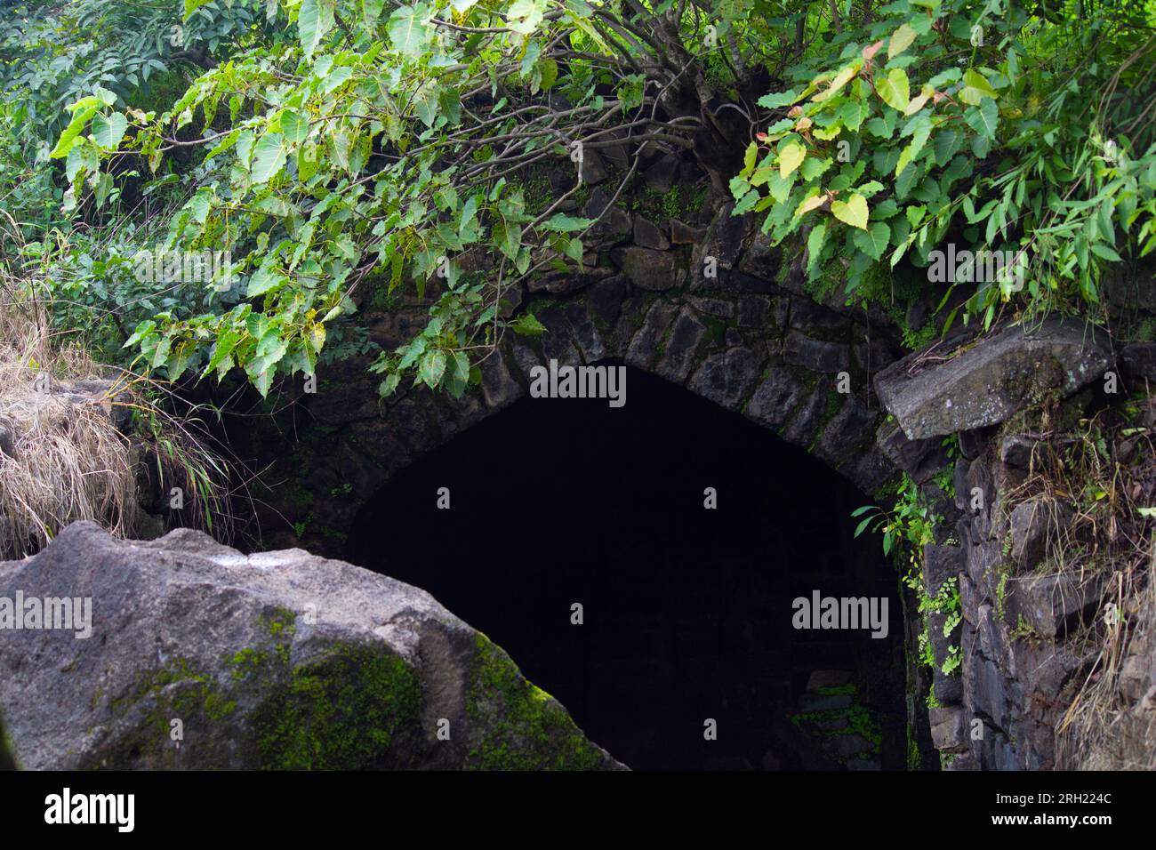 Tempio abbandonato, pietra, forte Foto Stock