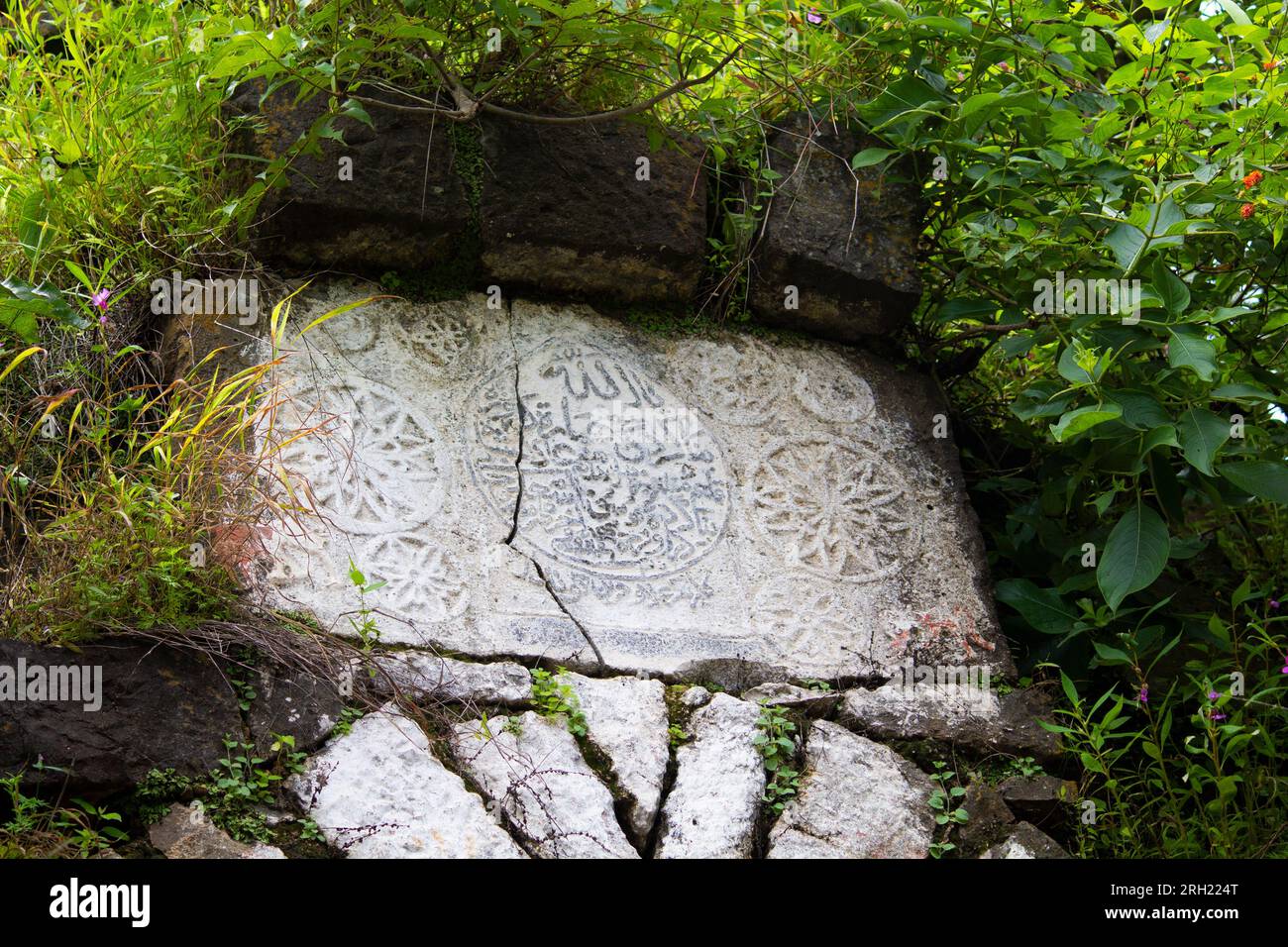 Tempio abbandonato, pietra, forte Foto Stock