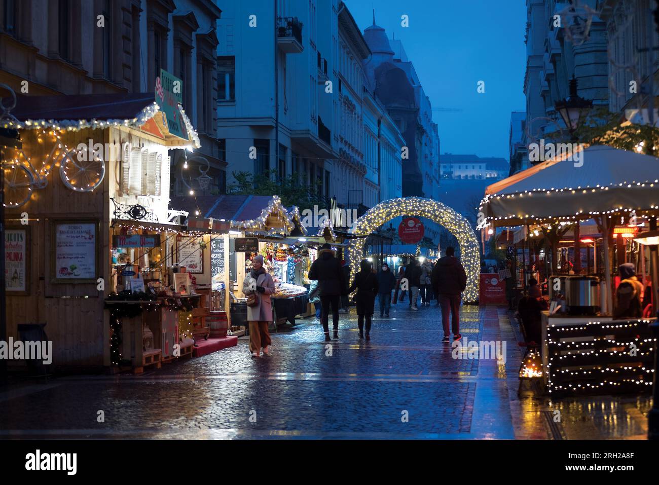Fiera di Natale a Budapest Foto Stock