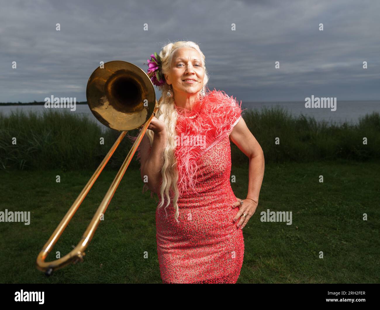 Hallevik 20230811 Portrtait Gunhild Carling Portrtait Gunhild Carling foto PEO Moller / LocalEyes Foto Stock