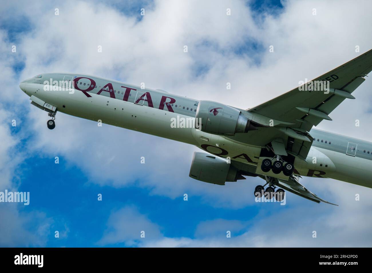 Qatar Airways Boeing 777-3DZ/ER. Foto Stock