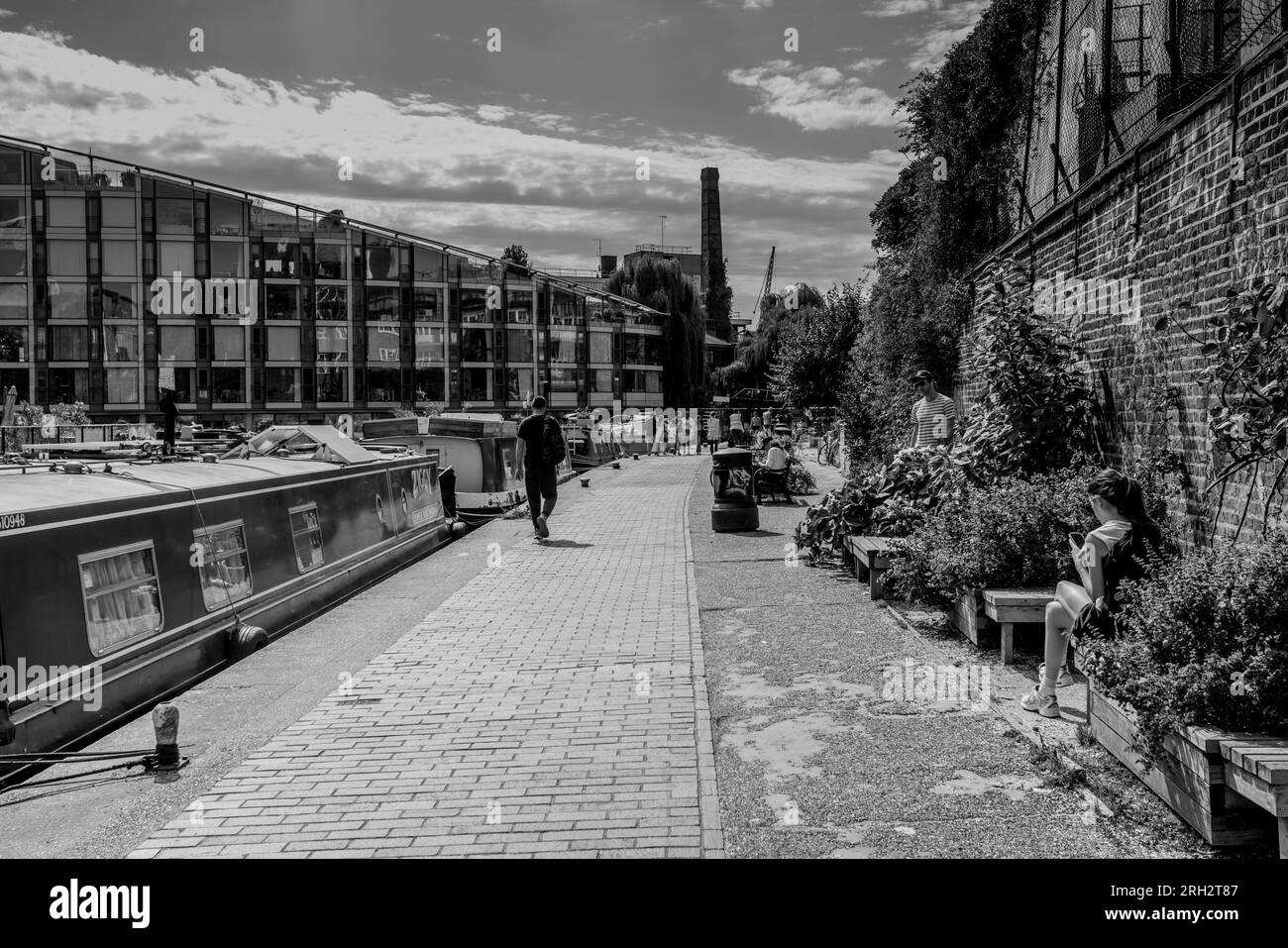 London Regent's Canal da Little Venice a City Road Foto Stock