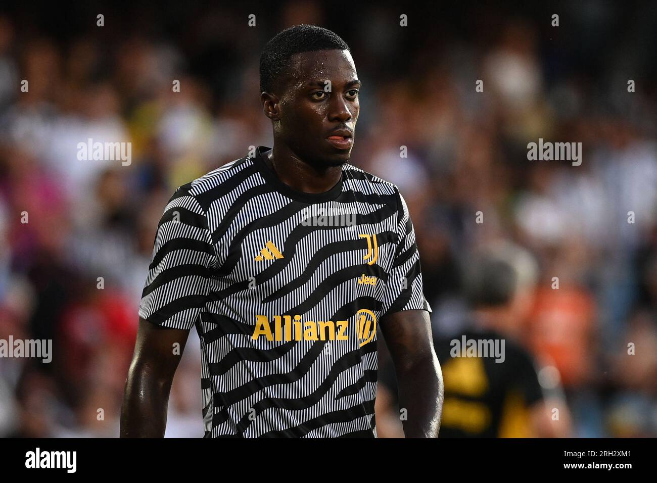 Cesena, Italia. 12 agosto 2023. Timothy Weah (Juventus FC) durante la Juventus FC vs Atalanta BC, amichevole partita di calcio a Cesena, Italia, 12 agosto 2023 credito: Independent Photo Agency/Alamy Live News Foto Stock