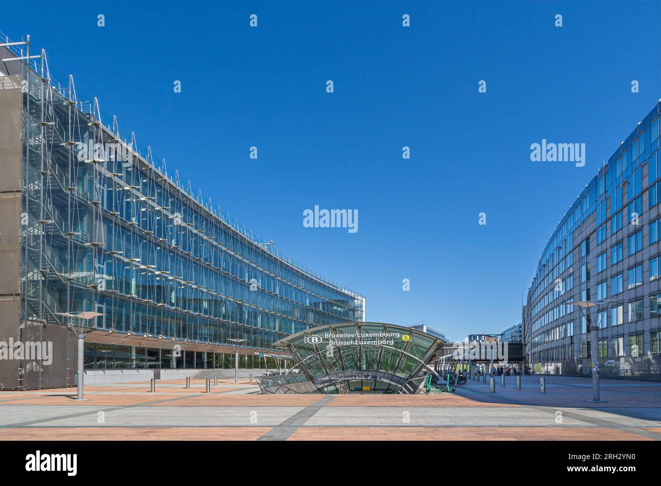 Stazione della metropolitana di Lussemburgo presso la Commissione europea Foto Stock