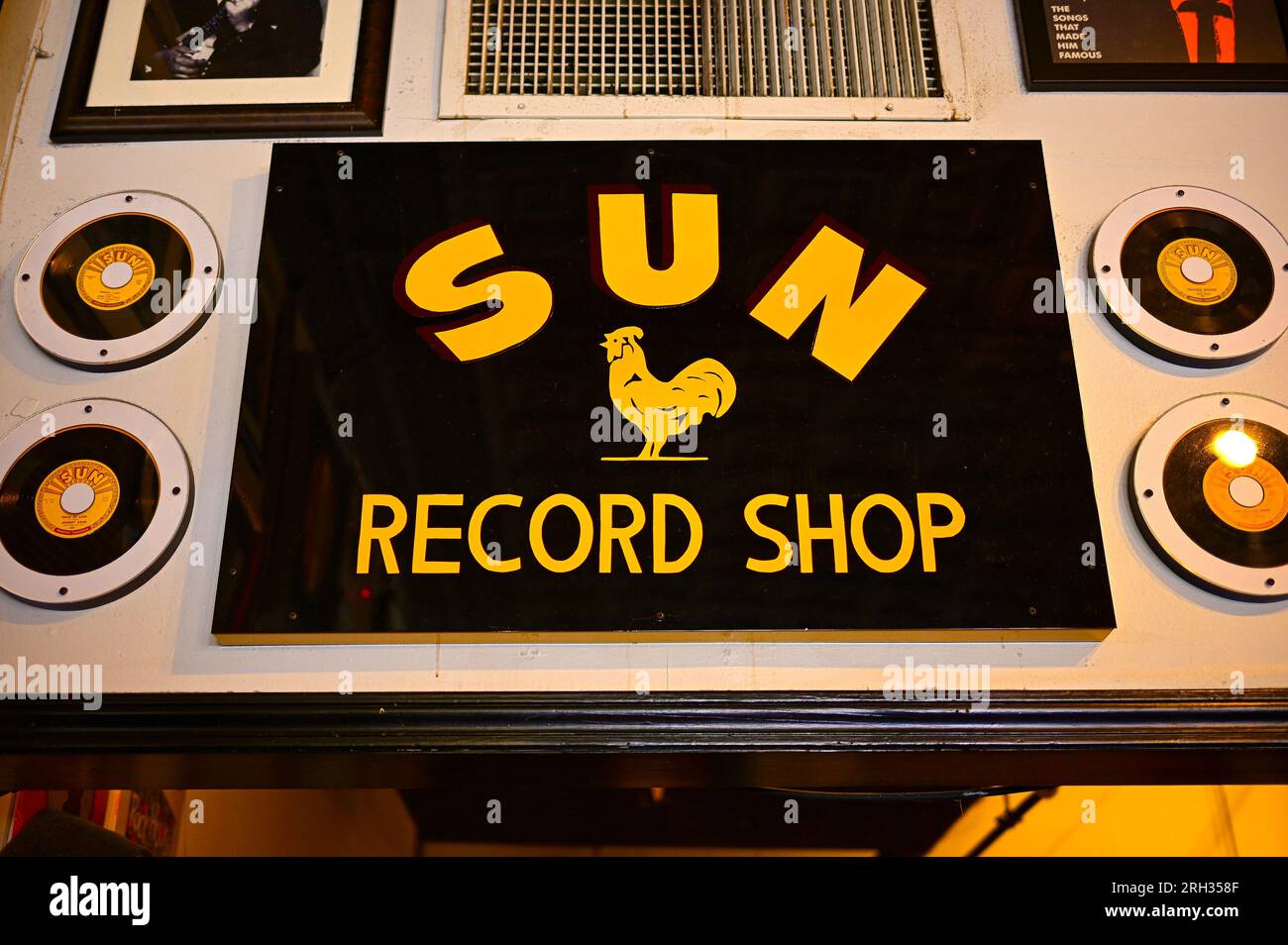 Vista sugli storici Sun Studios di Memphis Foto Stock