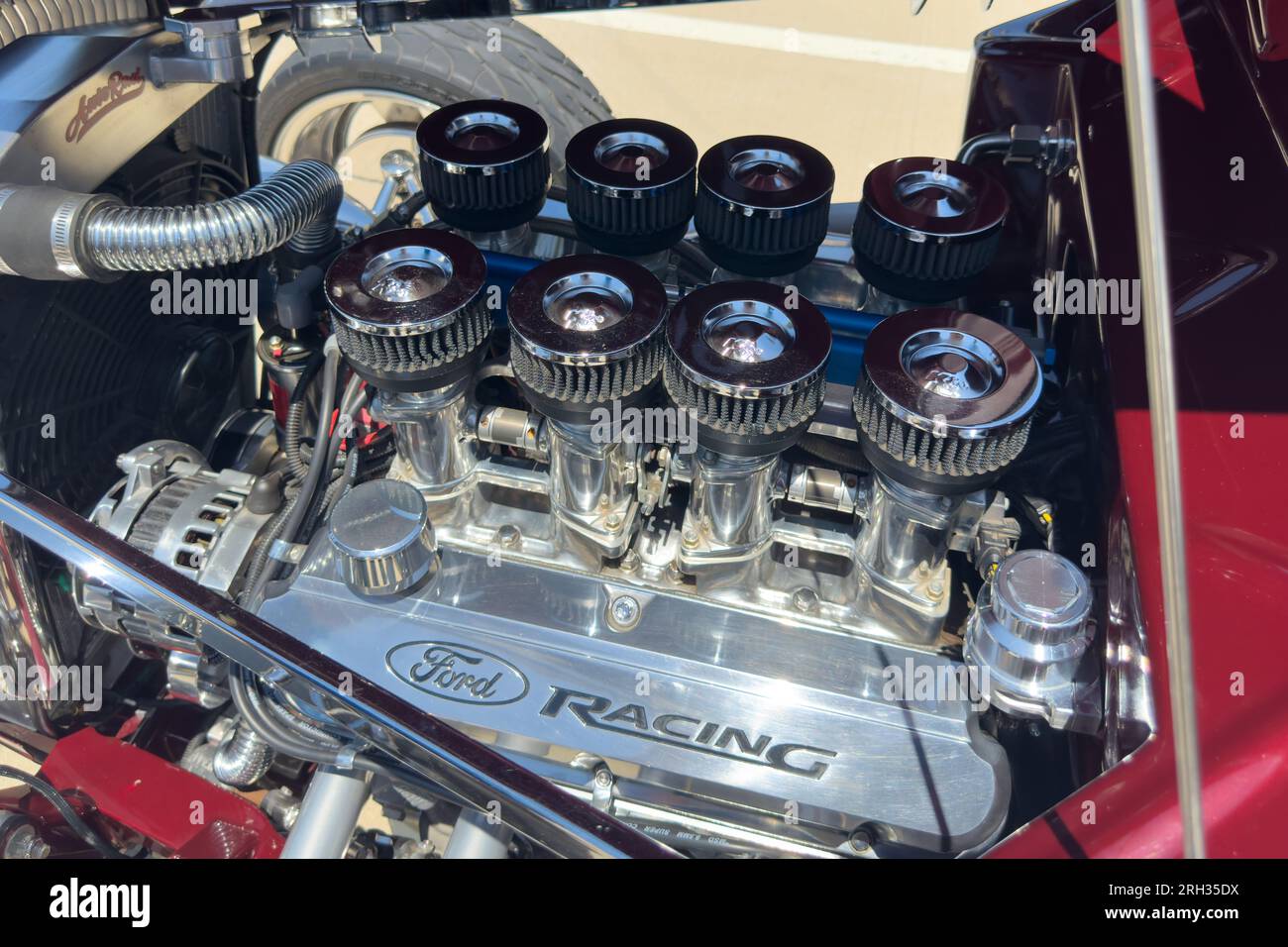 Little Elm, Texas - 11 giugno 2023: Ford Hot Rod 1932 Classic American Hot Rod Car in mostra. Foto Stock