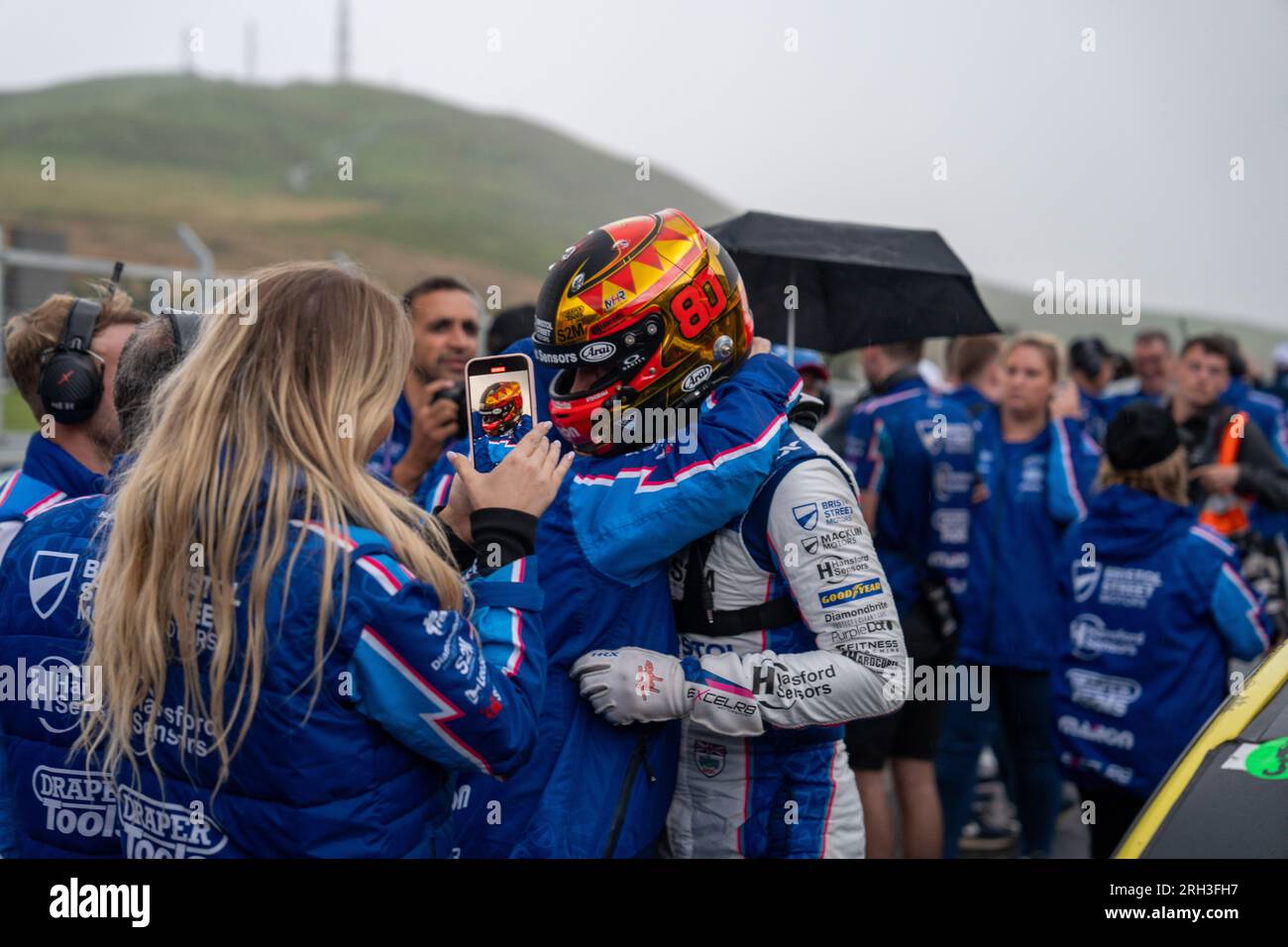 BTCC Knockhill Race 3 durante il British Touring Car Championship al Knockhill Racing Circuit, Dunfermline, Scozia, il 13 agosto 2023. Foto di Chris Williams. Solo per uso editoriale, licenza necessaria per uso commerciale. Nessun utilizzo in scommesse, giochi o pubblicazioni di un singolo club/campionato/giocatore. Foto Stock