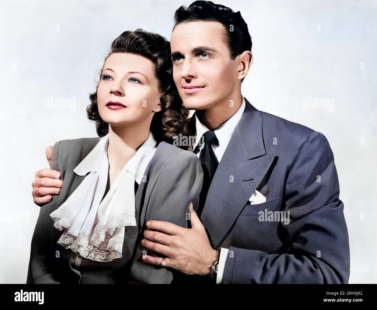 Harriet Hilliard (Harriet Nelson), Peter Cookson, sul set del film, 'Swingtime Johnny', Universal Pictures, 1943 Foto Stock