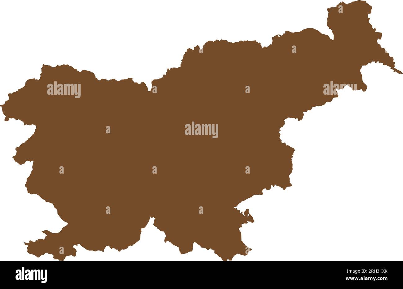 Mappa colori MARRONE CMYK della SLOVENIA Illustrazione Vettoriale