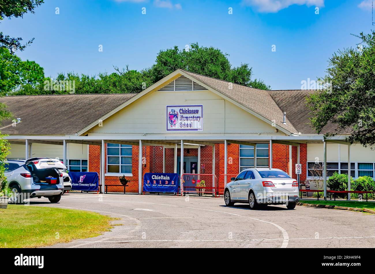 La Chickasaw Elementary School è raffigurata, 12 agosto 2023, a Chickasaw, Alabama. Foto Stock