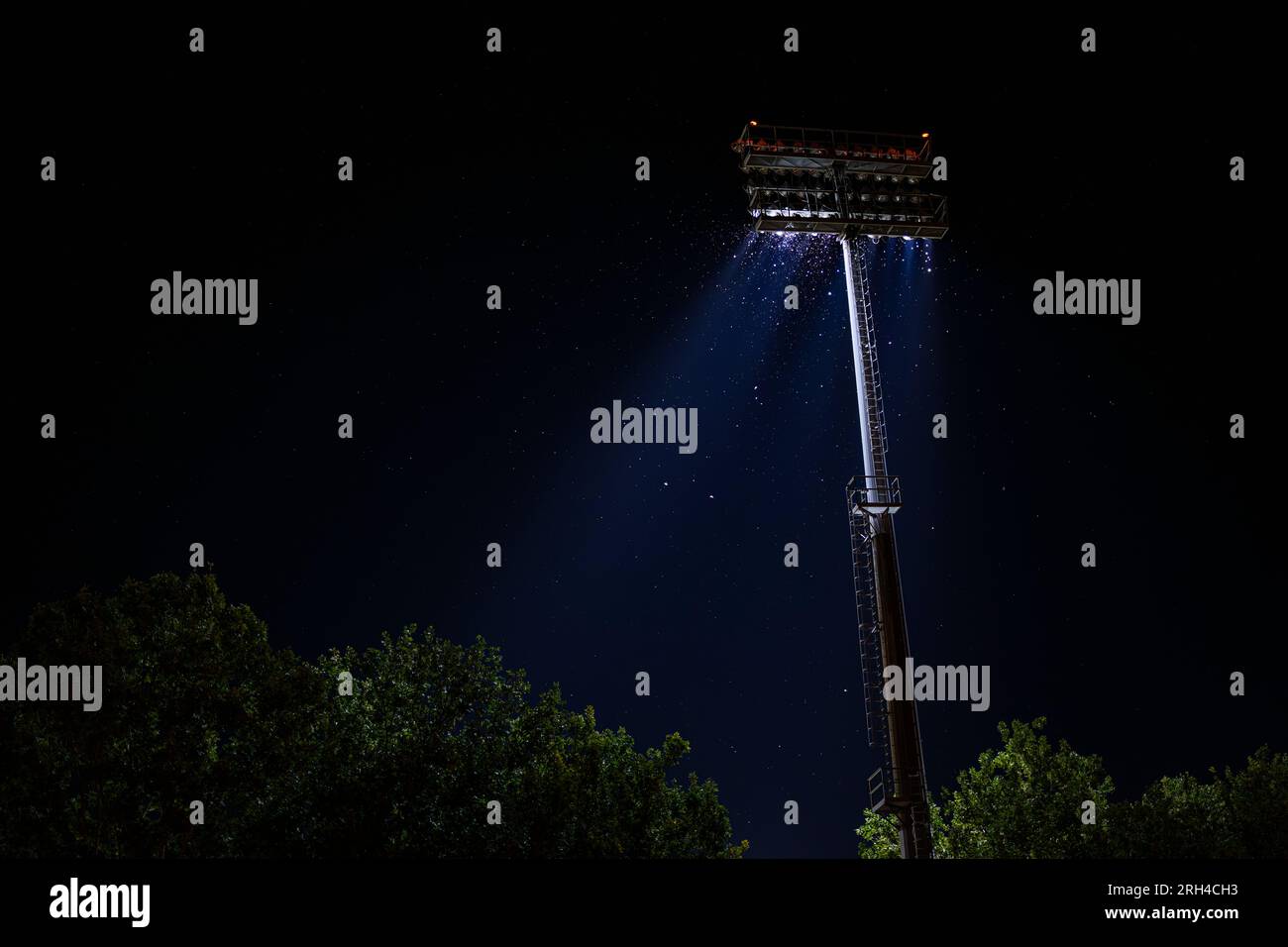Un punto di vista dello stadio è alla fine dell'amichevole partita di calcio tra Juventus FC e Atalanta BC. Foto Stock