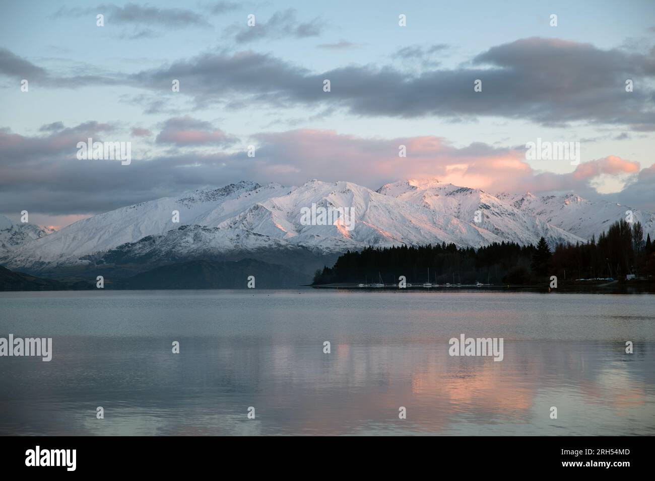 Inverno a Central Otago, nuova Zelanda Foto Stock