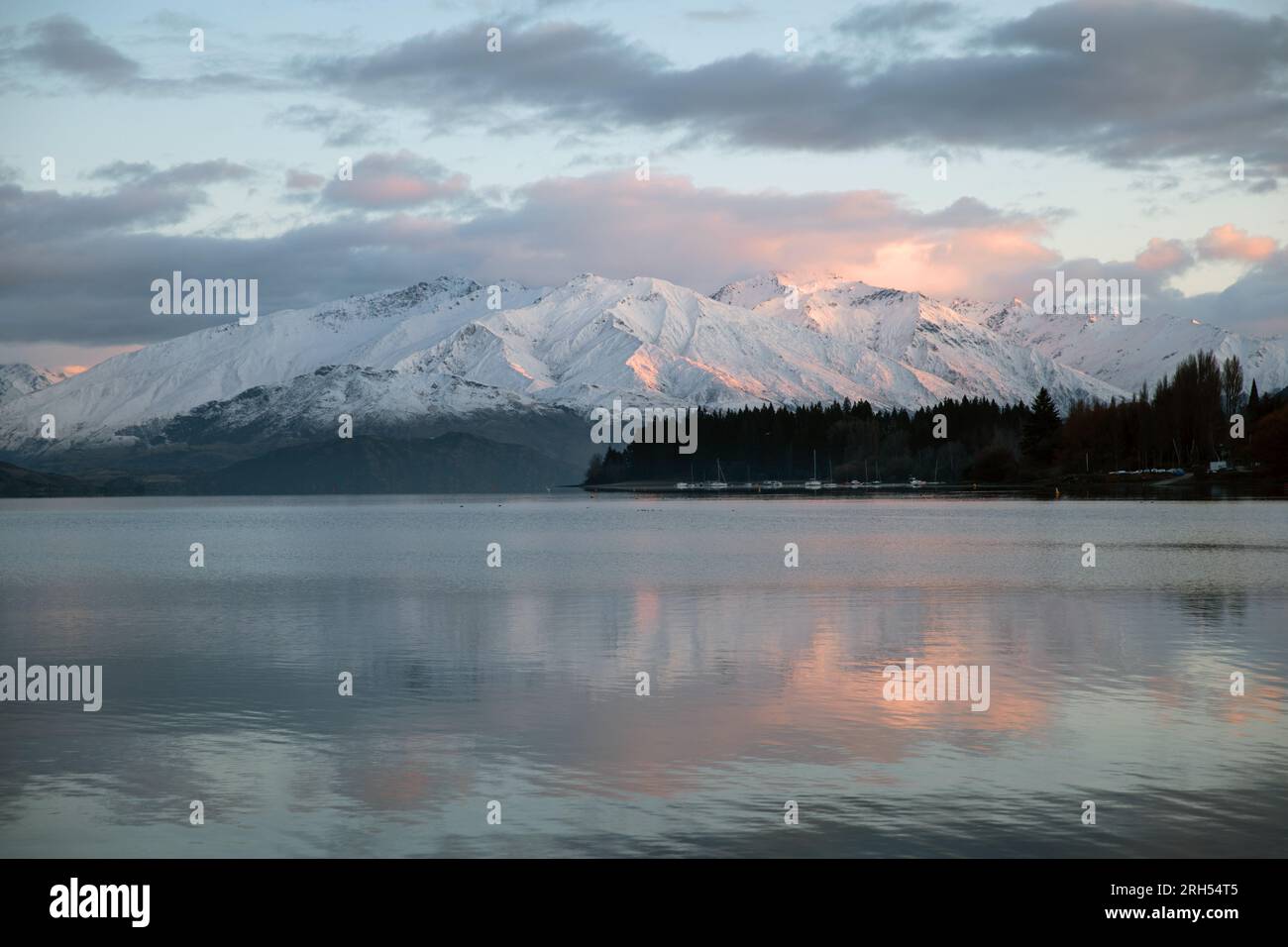 Inverno a Central Otago, nuova Zelanda Foto Stock