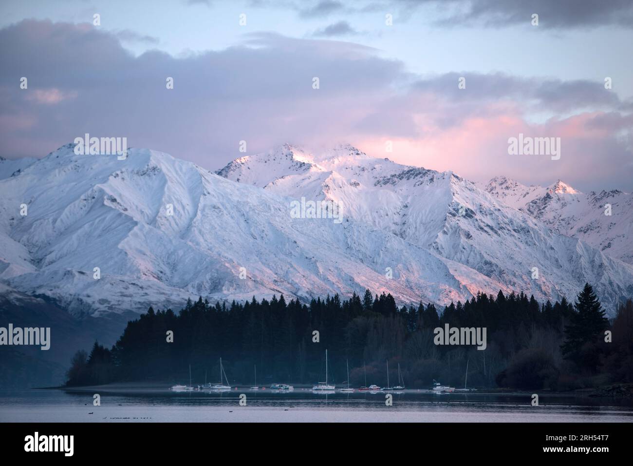 Inverno a Central Otago, nuova Zelanda Foto Stock