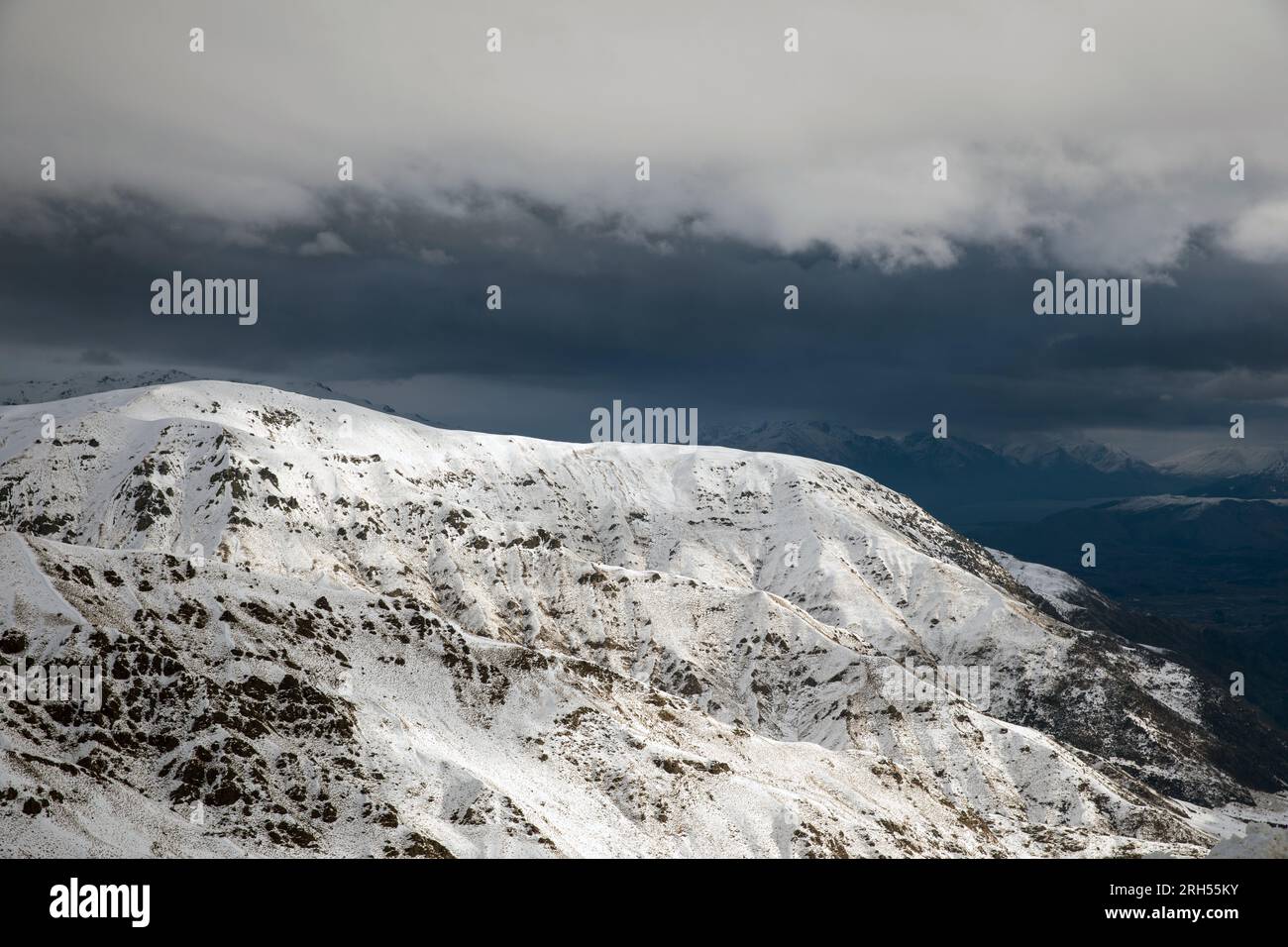 Inverno a Central Otago, nuova Zelanda Foto Stock