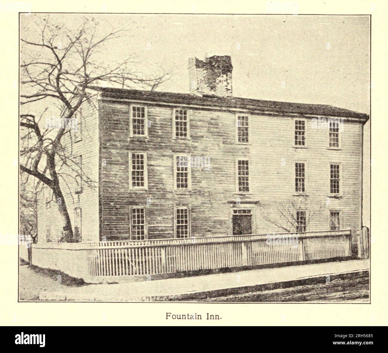 Fountain Inn, Medford, Massachusetts Mas dal libro ' Stage-coach and tavern Days' di Earle, Alice Morse, 1851-1911 The Macmillan Company 1901 Foto Stock