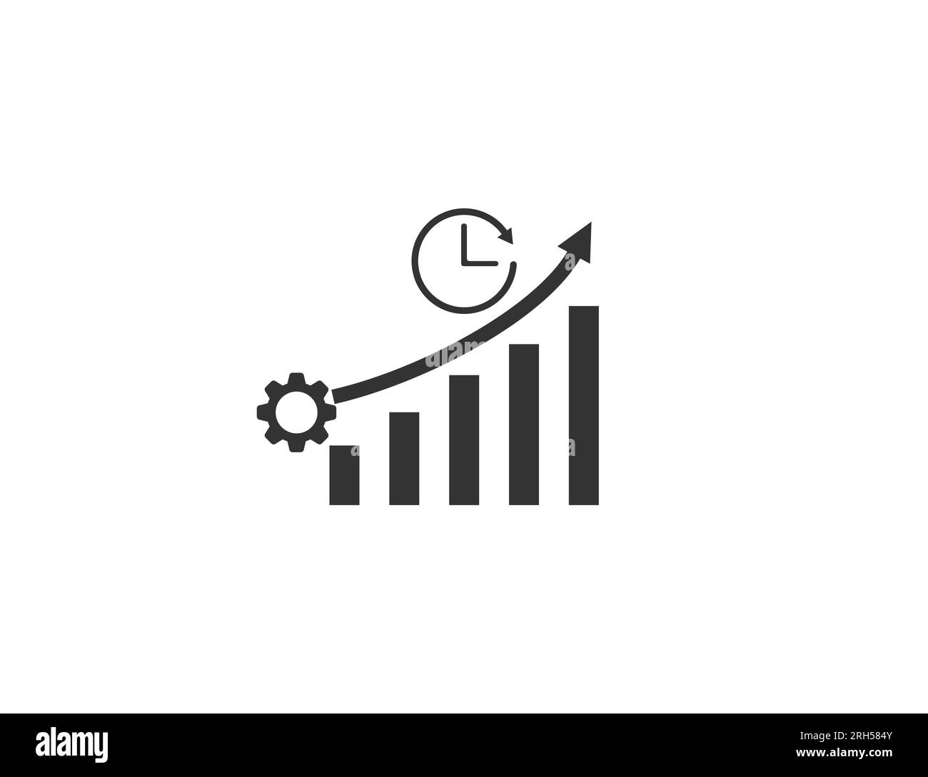 Efficienza, business, gestione - icona. Illustrazione vettoriale. Illustrazione Vettoriale