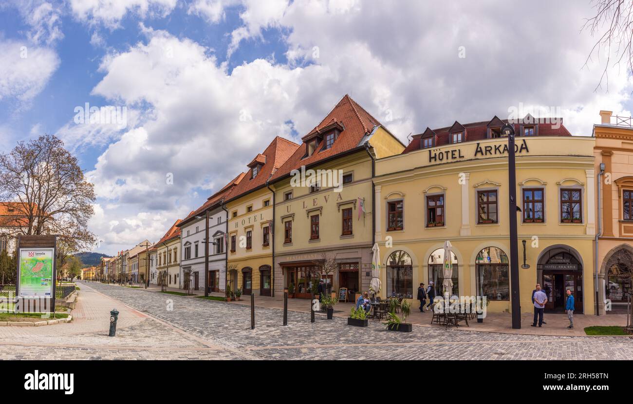 Levoca, Slovacchia - 05 maggio 2023: Levoca è una città della Slovacchia orientale nella regione di Presov. Foto Stock