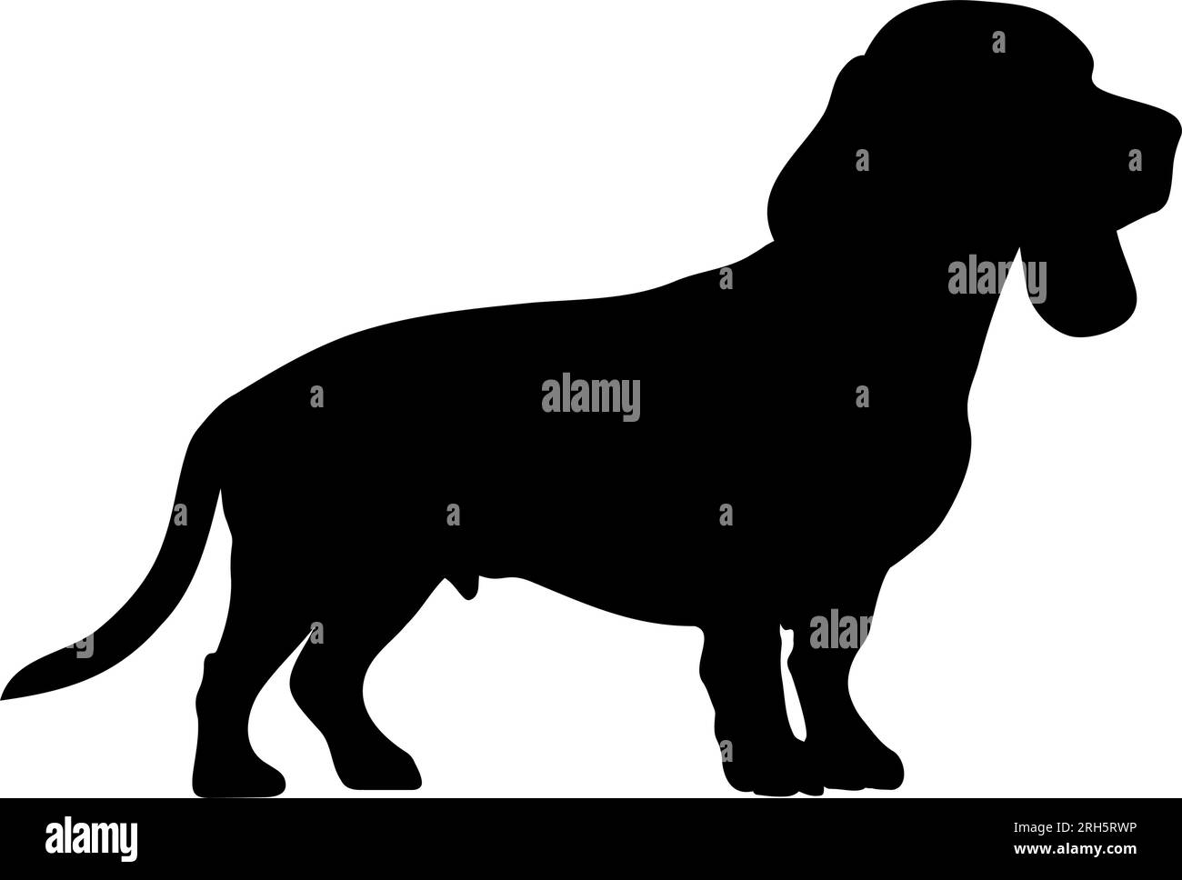 Icona della silhouette di cane Beagle. Illustrazione vettoriale Illustrazione Vettoriale
