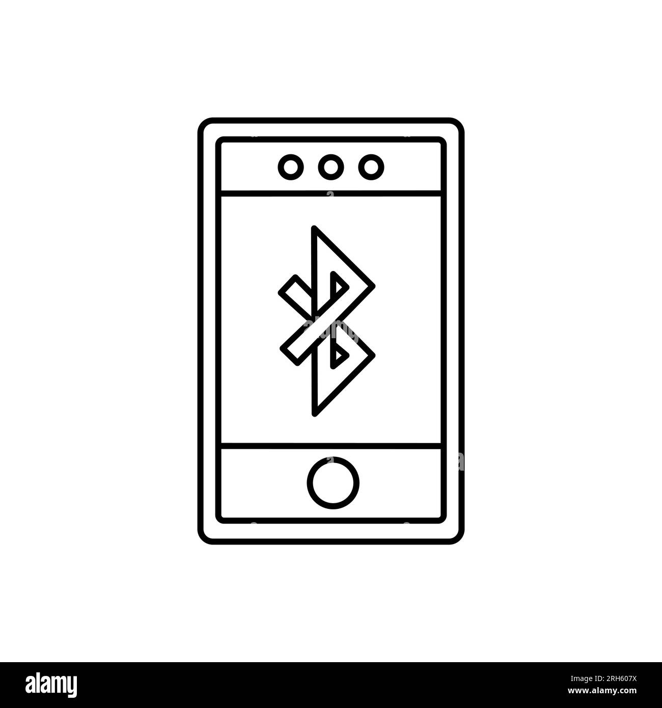 Icona Bluetooth con vettore isolato e sfondo trasparente Illustrazione Vettoriale