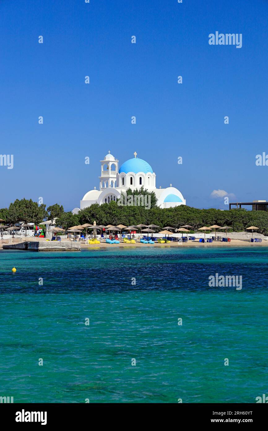Chiesa di Aghioi Anargyroi, Skala, Agistri, Isole Saroniche, Grecia. Foto Stock