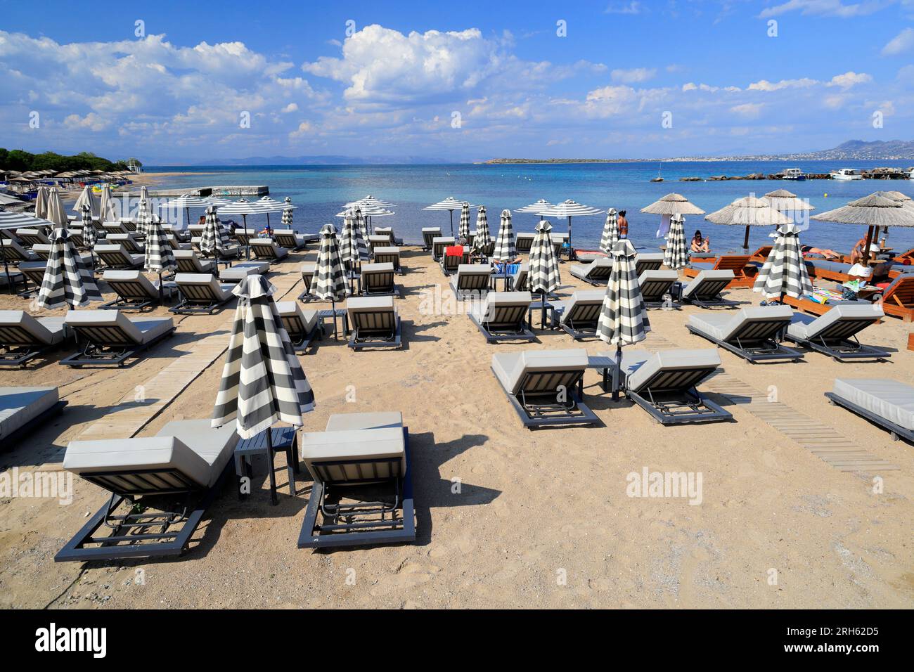 Hellenic Seaways traghetto veloce Aero 2, Megaloxori, Agistri, Isole Saroniche, Grecia. Foto Stock