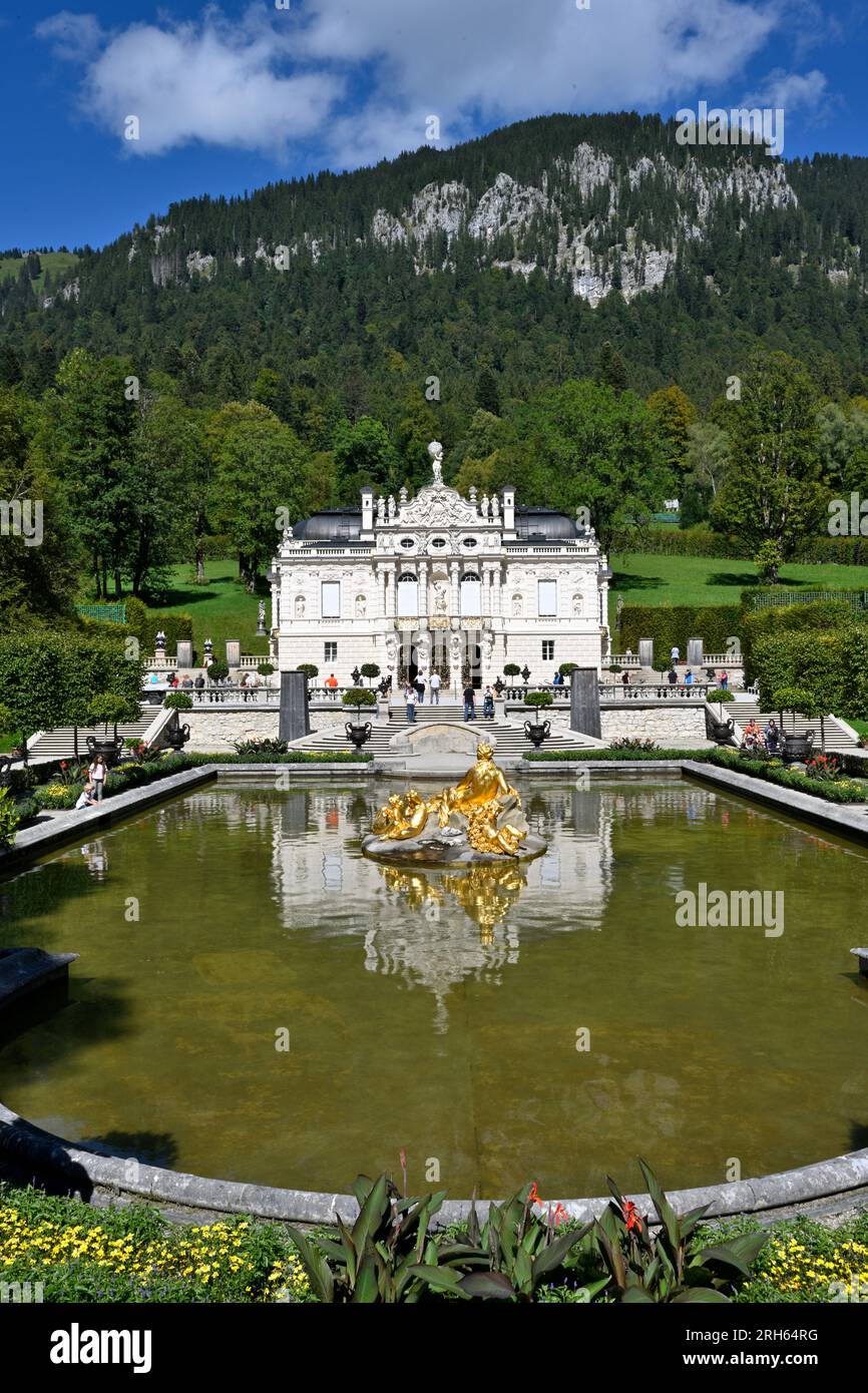 Palazzo Lindenhof schloss di re Ludovico II Foto Stock