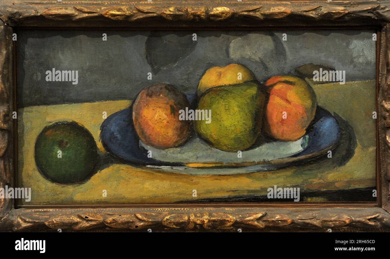 Paul Cezanne (1839-1906). Pittore francese. Frutta, 1875. Olio su tela. Galleria Nazionale, Praga, Repubblica Ceca. Foto Stock