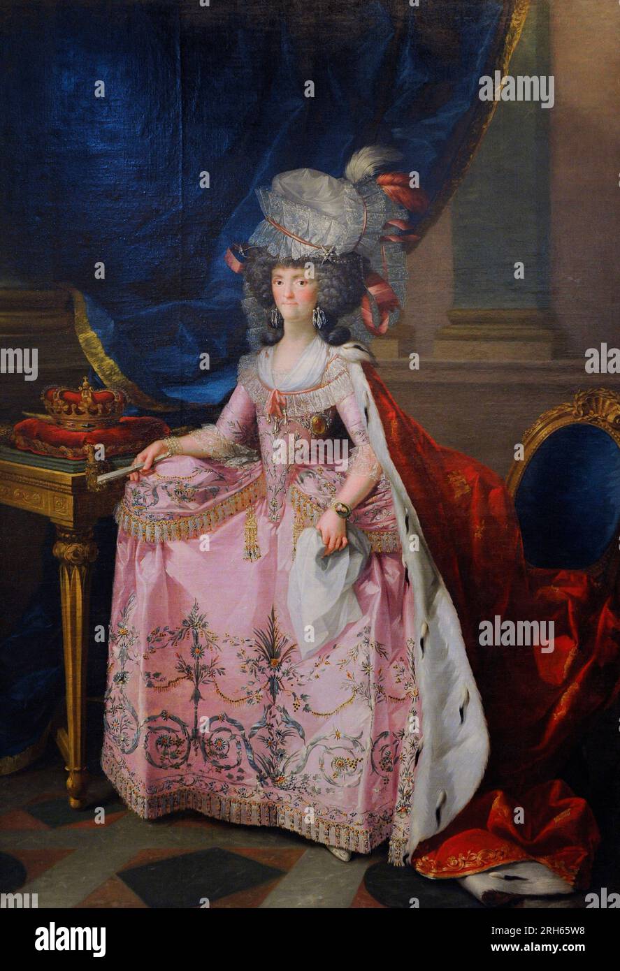 Maria Luisa di Parma (1751-1819). Regina consorte di Spagna (1788-1808). Moglie di Carlo IV Ritratto di Zacarias Gonzalez Velazquez (1763-1834), 1789. Museo di storia, Madrid, Spagna. Foto Stock