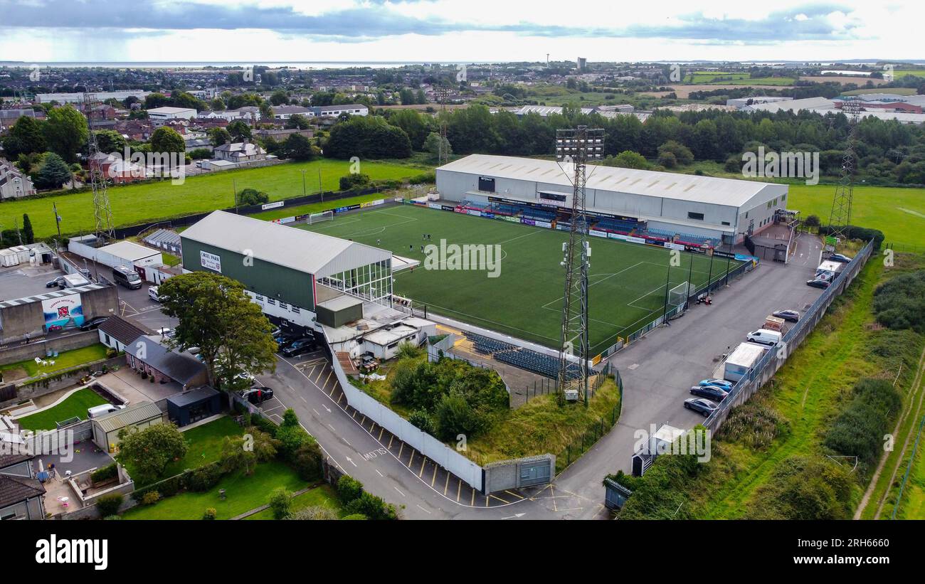 Oriel Park, Dundalk, sede del Dundalk Football Club Foto Stock