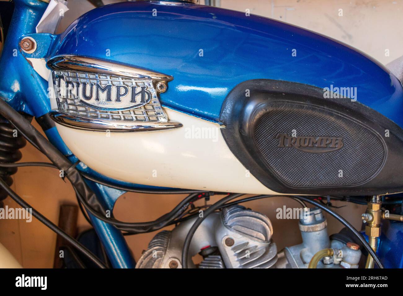 Ricambi per motociclette, serbatoio del gas Triumph Tiger Cub Foto Stock