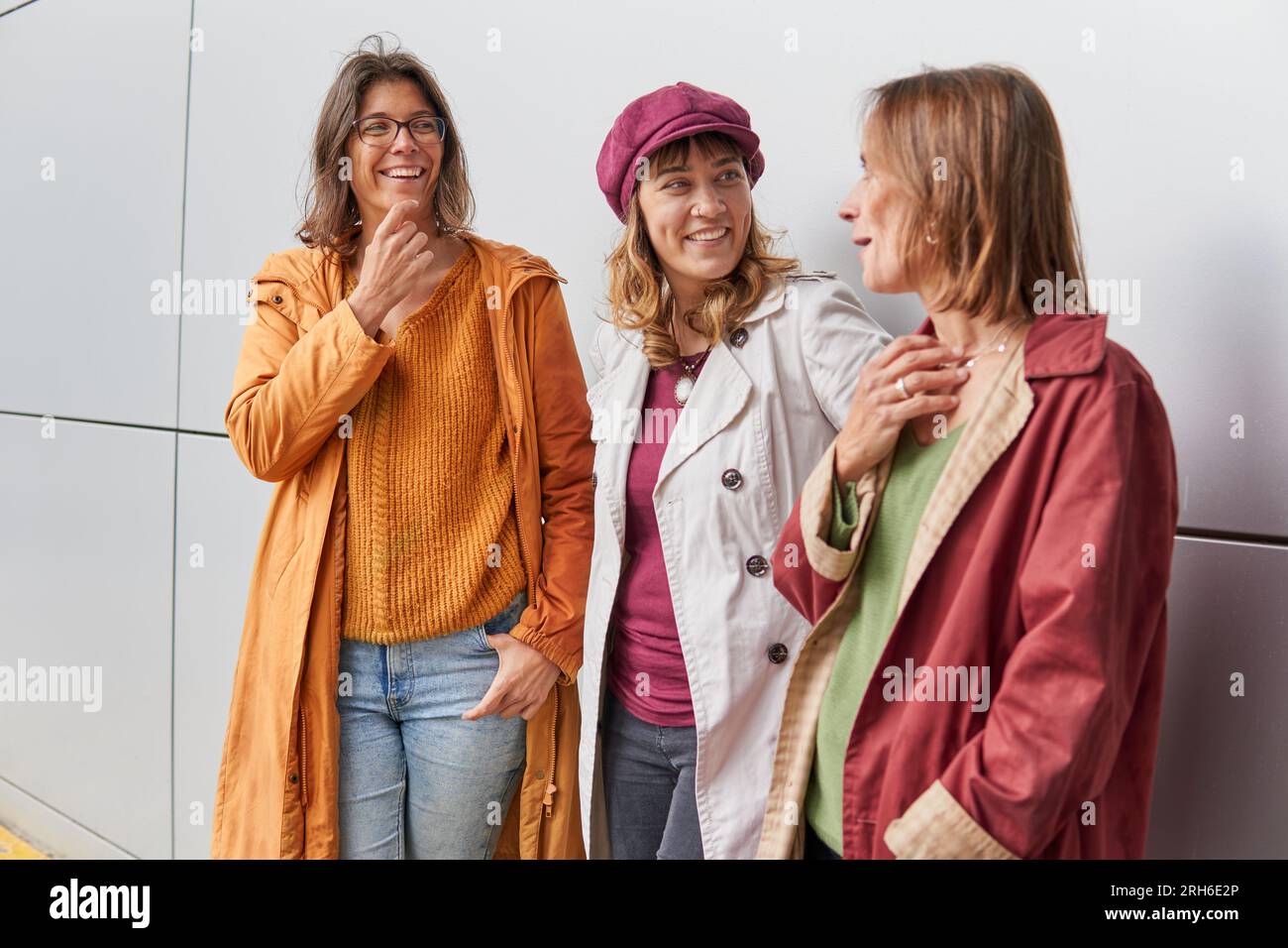 amici diversi. Malattia da vitiligine Foto Stock