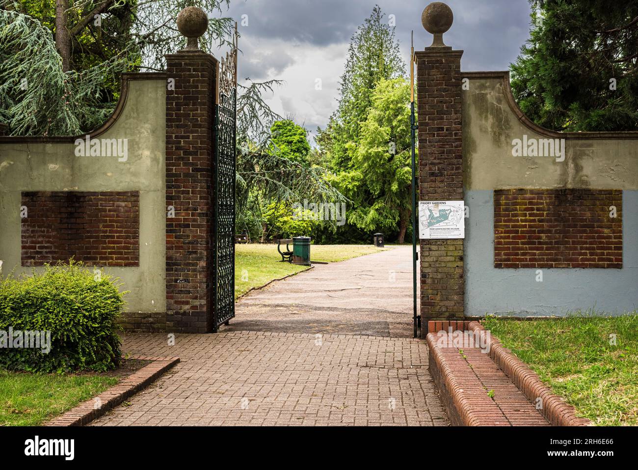 Priory Park Gates, Orpington, Greater London. Foto Stock