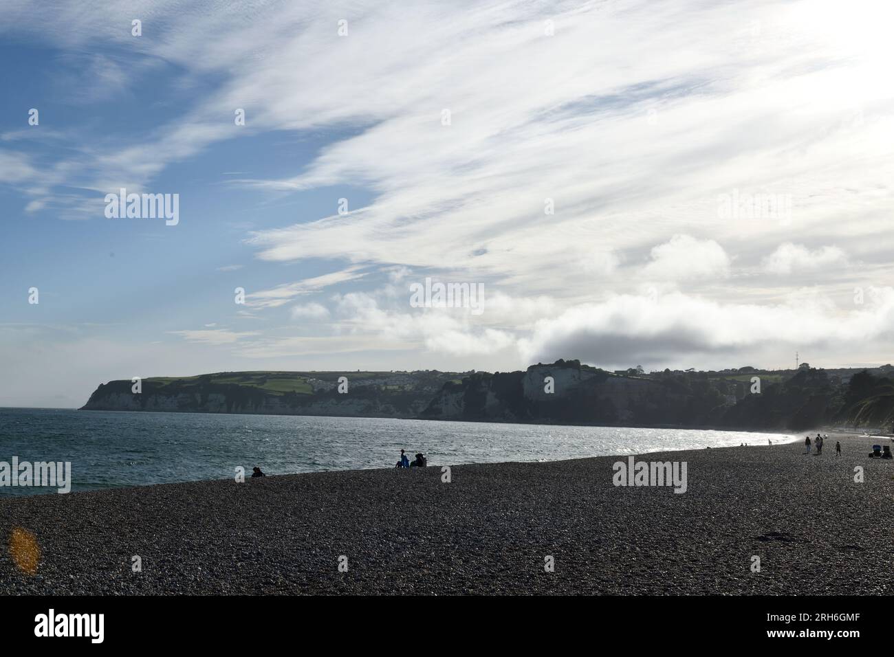 Seaton Beach nell'estate del 2023 Devon Inghilterra regno unito Foto Stock