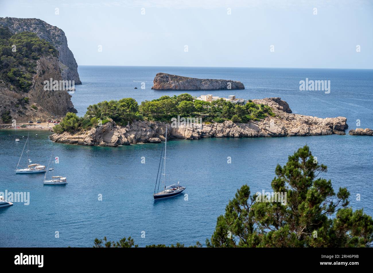 Bellissime scene al Port de Sant Miquel di Ibiza, Spagna. Foto Stock