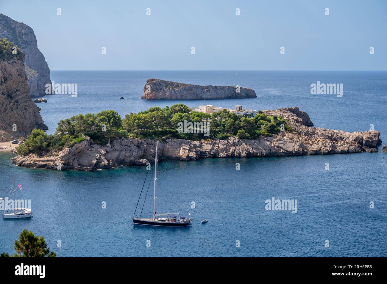 Bellissime scene al Port de Sant Miquel di Ibiza, Spagna. Foto Stock