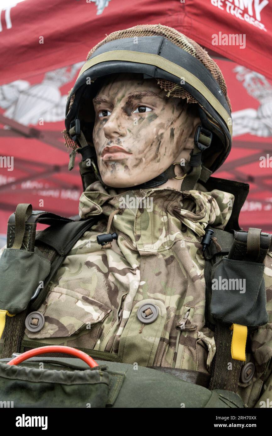Manichino dell'esercito. Blackpool Air Show 2023. Foto Stock