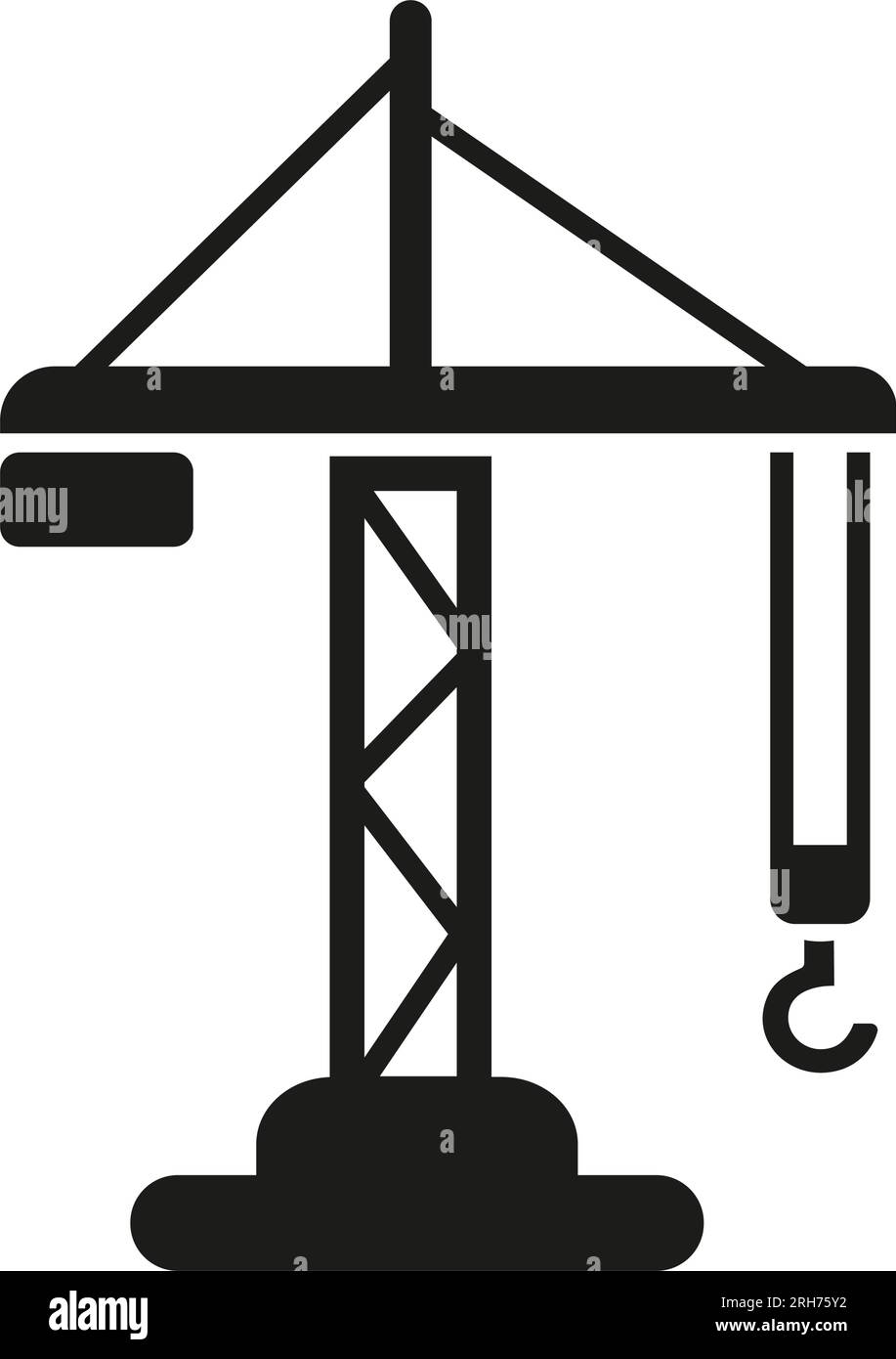 Icona gru da costruzione Illustrazione Vettoriale