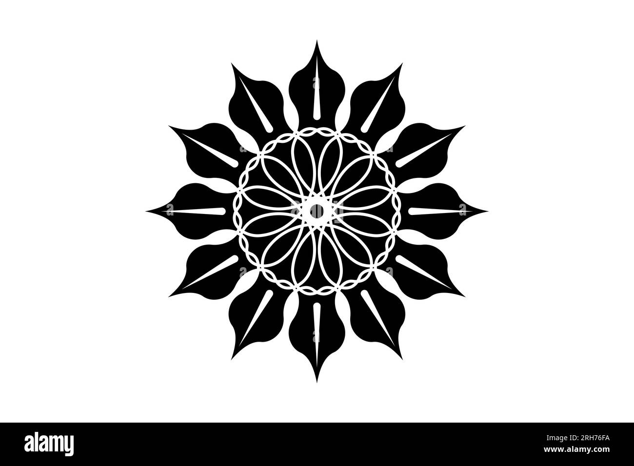 Fiore della vita mandala di sacra geometria antica. Simboli ed elementi vettoriali. Alchimia, religione, filosofia, astrologia e spiritualità Illustrazione Vettoriale