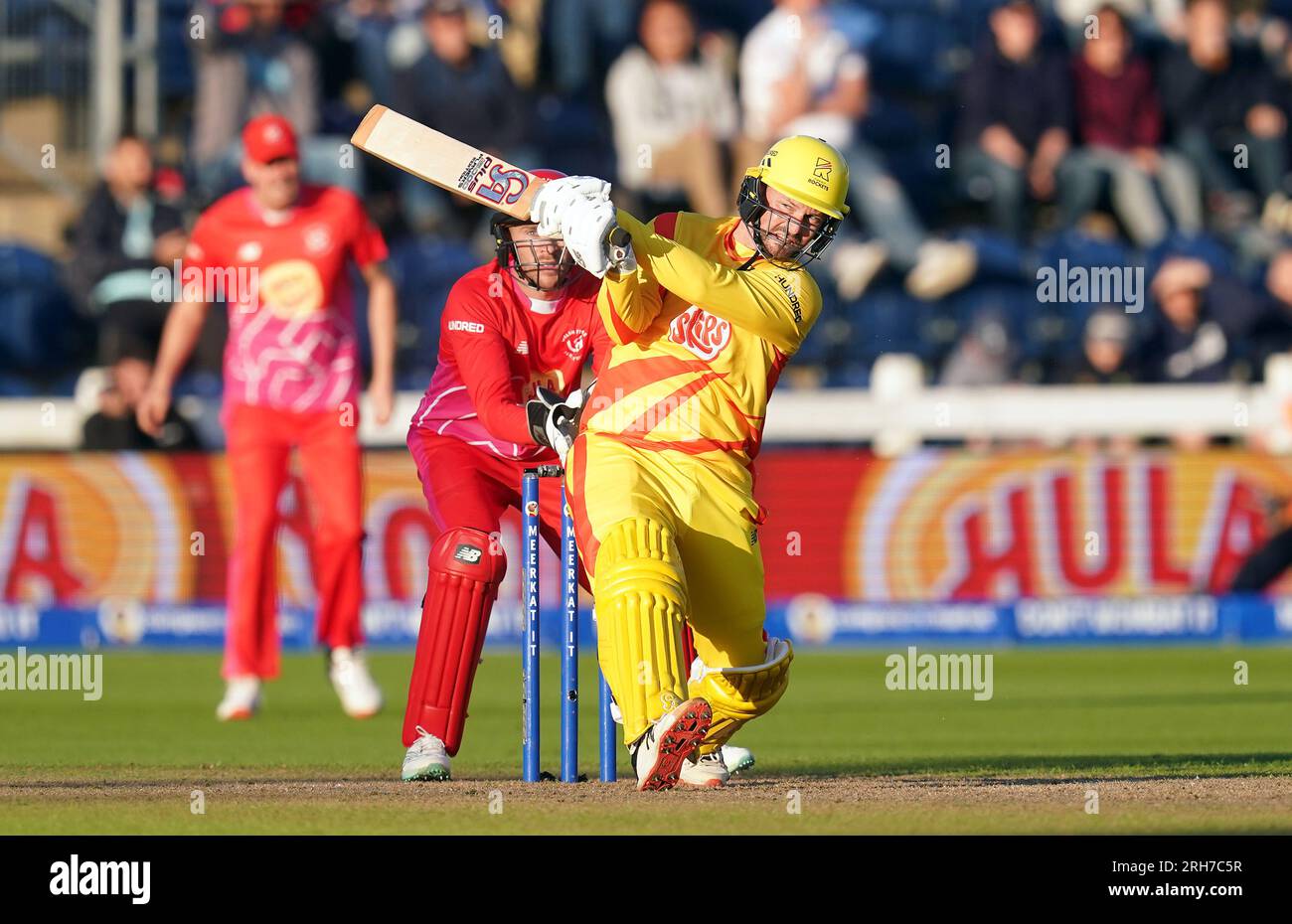 Colin Munro di Trent Rockets durante il Hundred match a Sophia Gardens, Cardiff. Data immagine: Lunedì 14 agosto 2023. Foto Stock