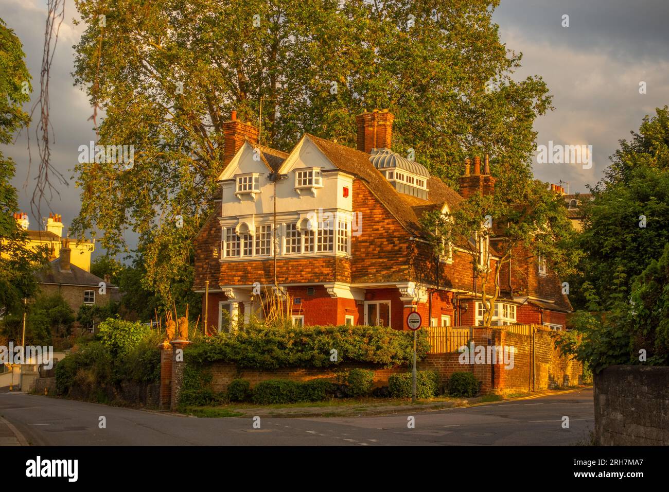 Casa su Parrock Road al limitare dell'area protetta di Windmill Hill Gravesend Kent Foto Stock