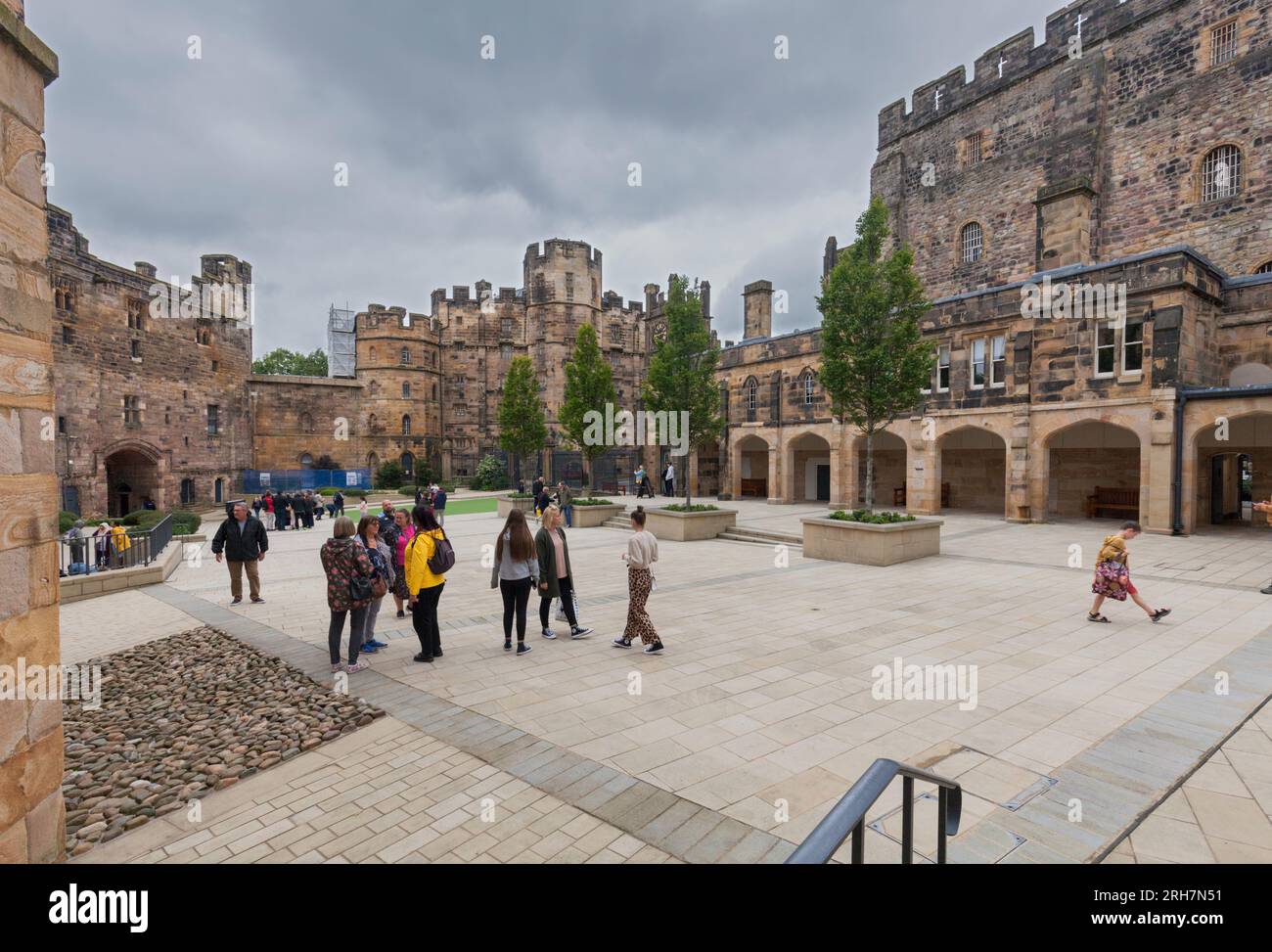 Il castello di Lancaster, un tempo prigione, ora un'attrazione turistica Foto Stock