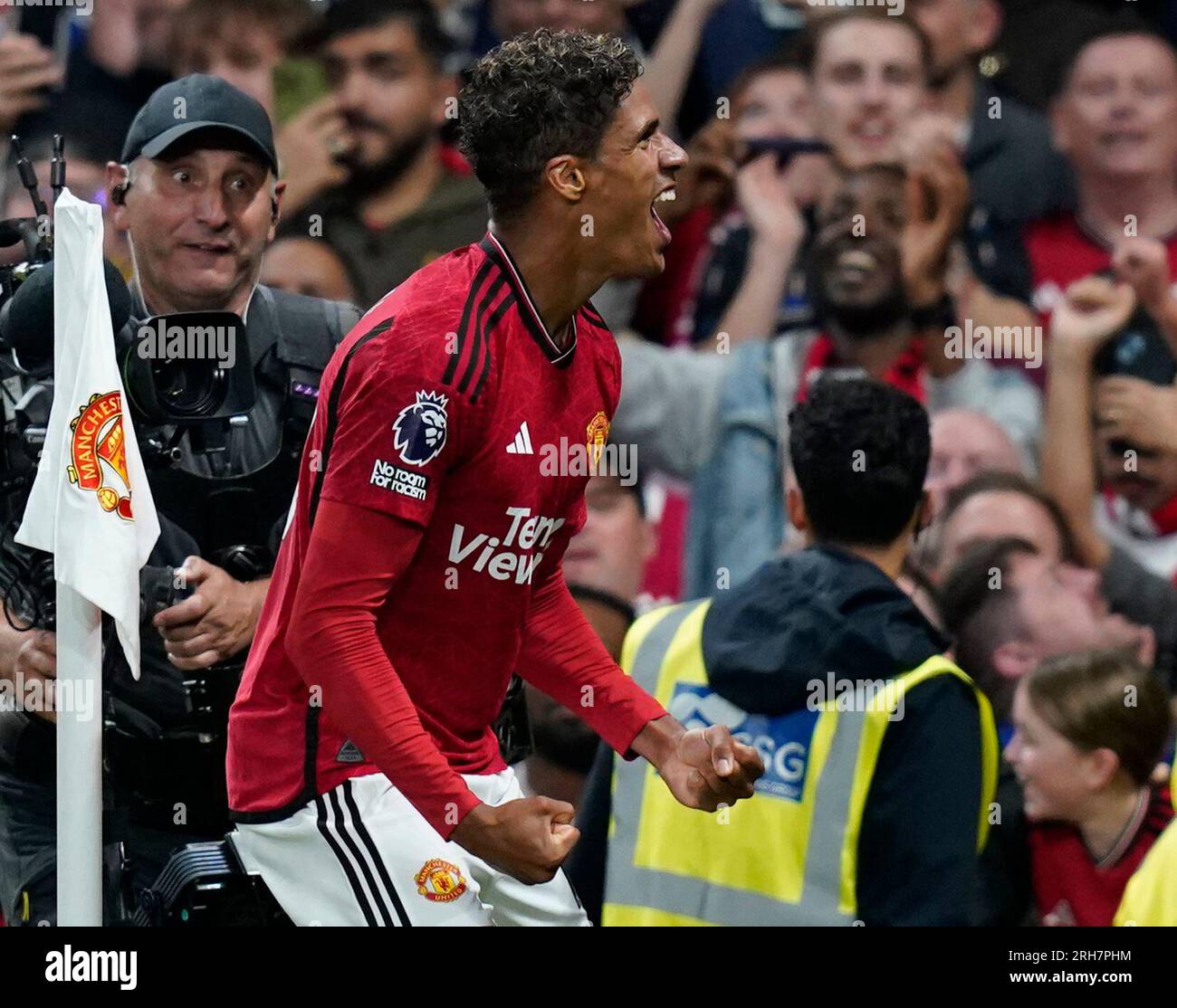 MANCHESTER, REGNO UNITO. 14 agosto 2023. Durante la partita di Premier League all'Old Trafford, Manchester. Il credito fotografico dovrebbe leggere: Andrew Yates/Sportimage Credit: Sportimage Ltd/Alamy Live News Foto Stock