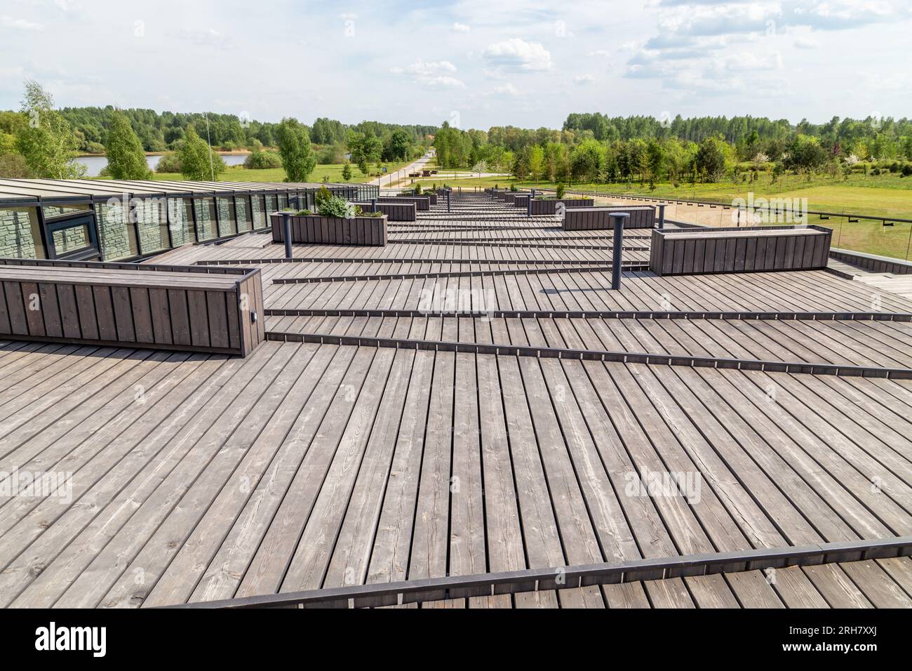 Koknese, Lettonia. 15 maggio 2023. "Saieta nams" nel parco commemorativo "Liktendarzs" (il Giardino del destino). Foto Stock