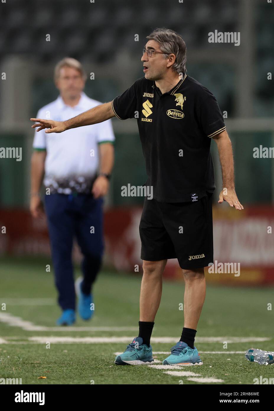 Torino, Italia. 14 agosto 2023. Ivan Juric allenatore del Torino FC reagisce durante il round di Coppa Italia 32 allo Stadio grande Torino. Il credito fotografico dovrebbe leggere: Jonathan Moscrop/Sportimage Credit: Sportimage Ltd/Alamy Live News Foto Stock