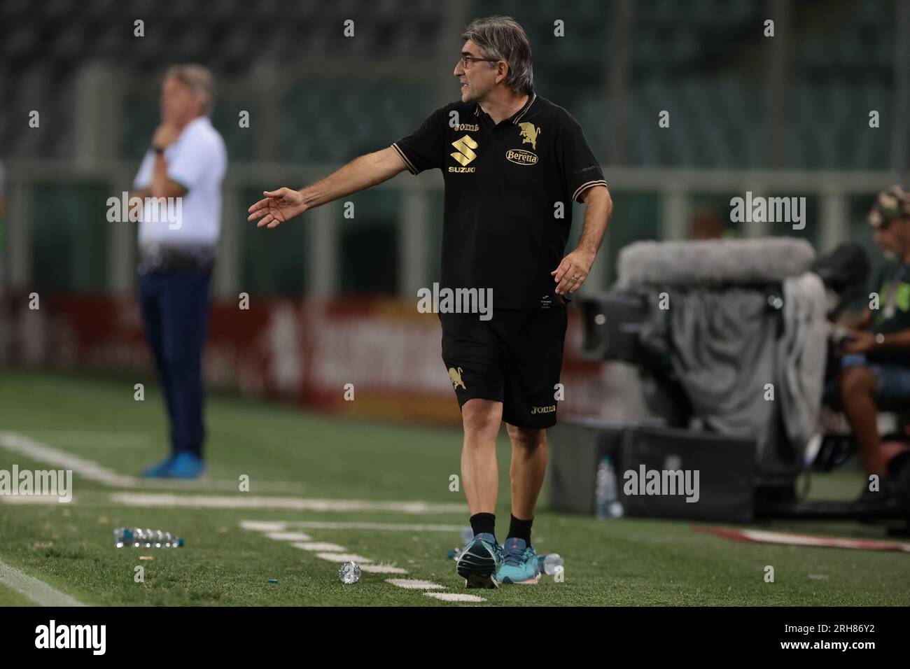 Torino, Italia. 14 agosto 2023. Ivan Juric allenatore del Torino FC reagisce durante il round di Coppa Italia 32 allo Stadio grande Torino. Il credito fotografico dovrebbe leggere: Jonathan Moscrop/Sportimage Credit: Sportimage Ltd/Alamy Live News Foto Stock