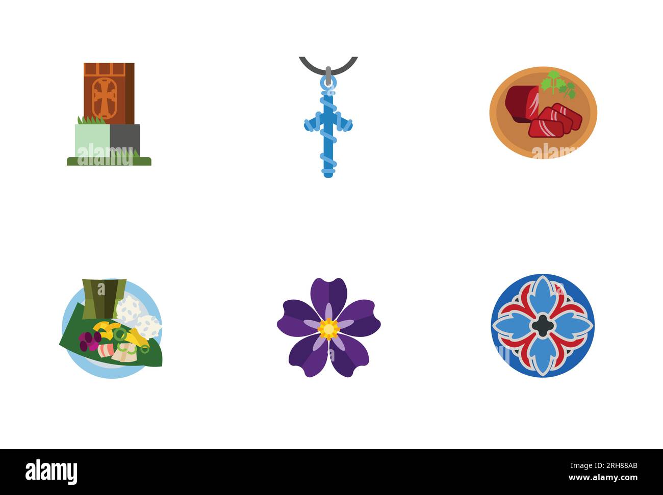 Set di icone Armenia Illustrazione Vettoriale