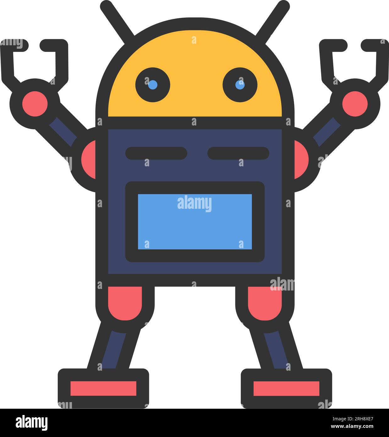 Immagine icona robotica. Illustrazione Vettoriale