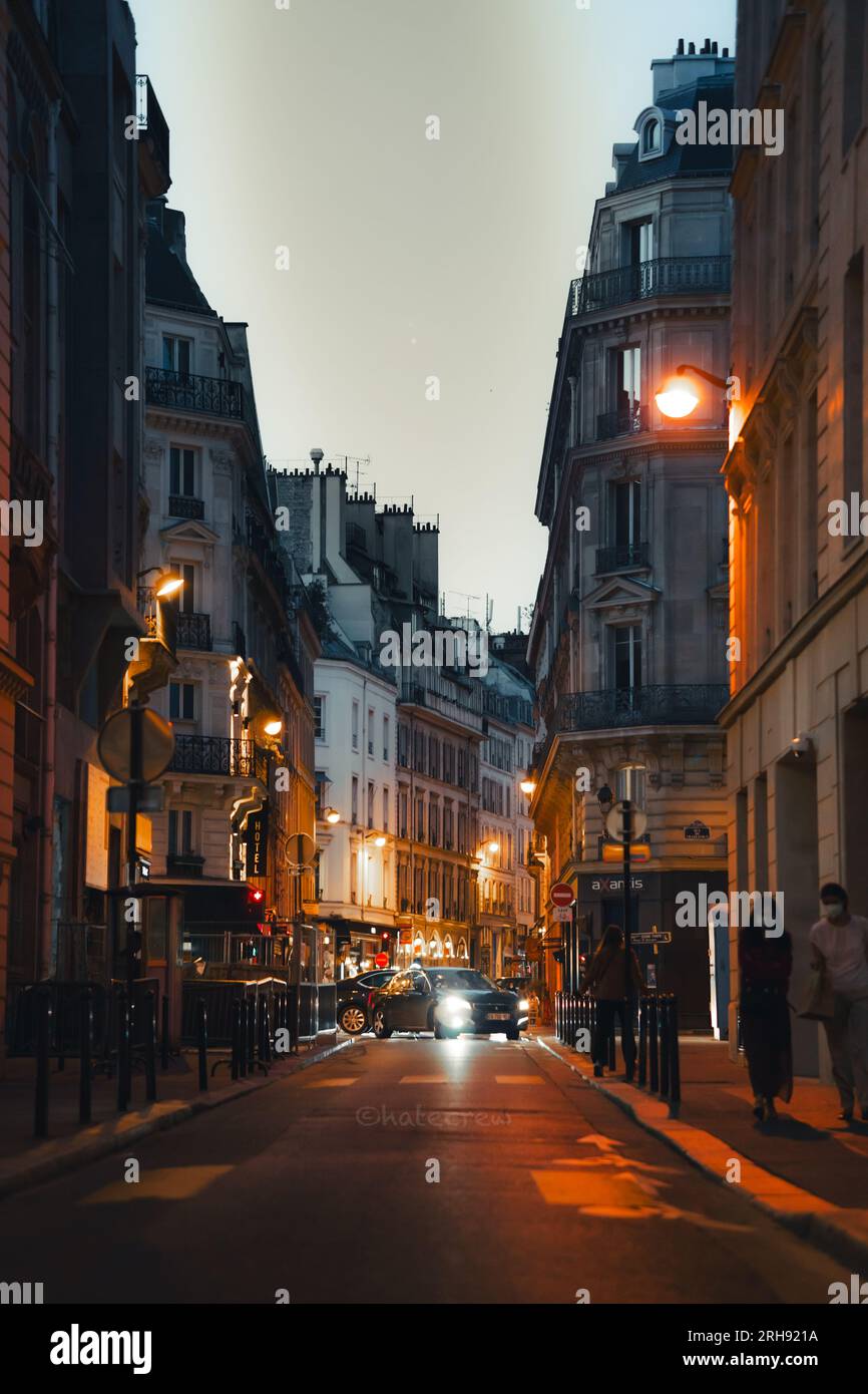 Una notte nel cuore di Parigi, in Francia Foto Stock